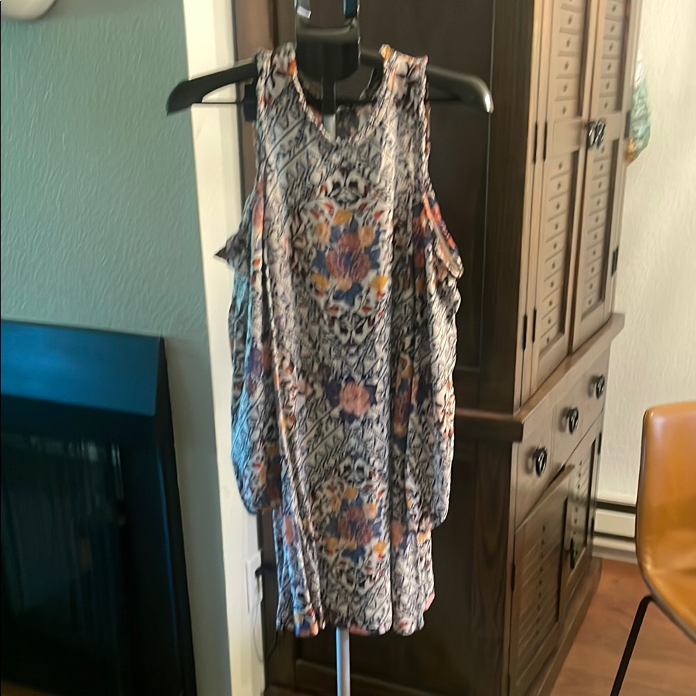 Xhilaration Floral Patterned Dress - Black And Pink